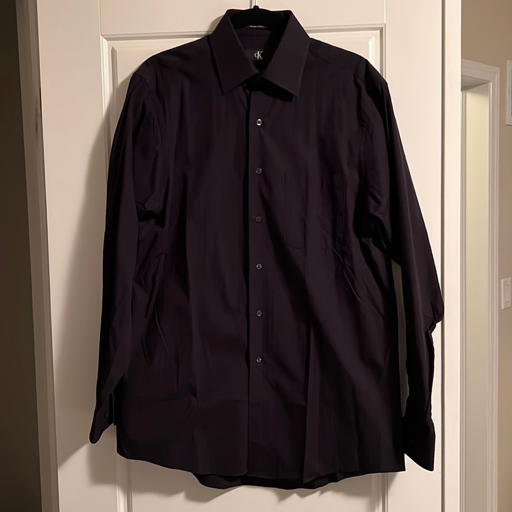 Calvin Klein Dark Purple Dress Shirt (15.5 & 34/35)